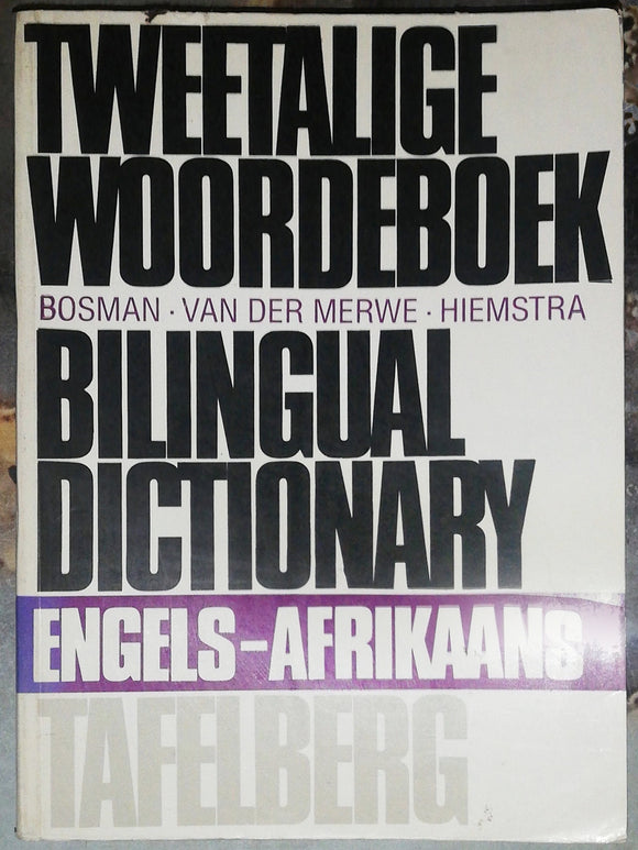 Tweetalige Woordeboek by Bosman van der Merwe