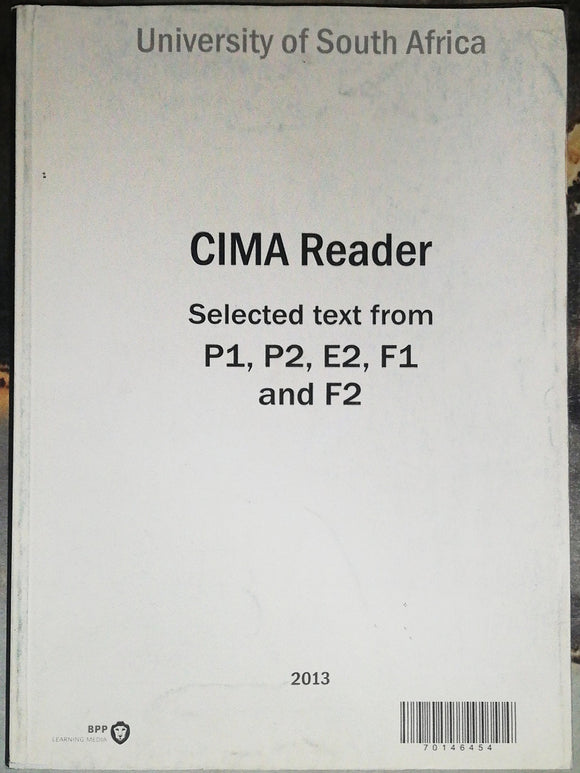 CIMA Reader Selected text from P1 P2 E2 F1 and F2