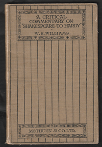 A Critical Commentary on Shakespeare to Hardy