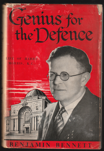 Genius For The Defence By Benjamin Bennett