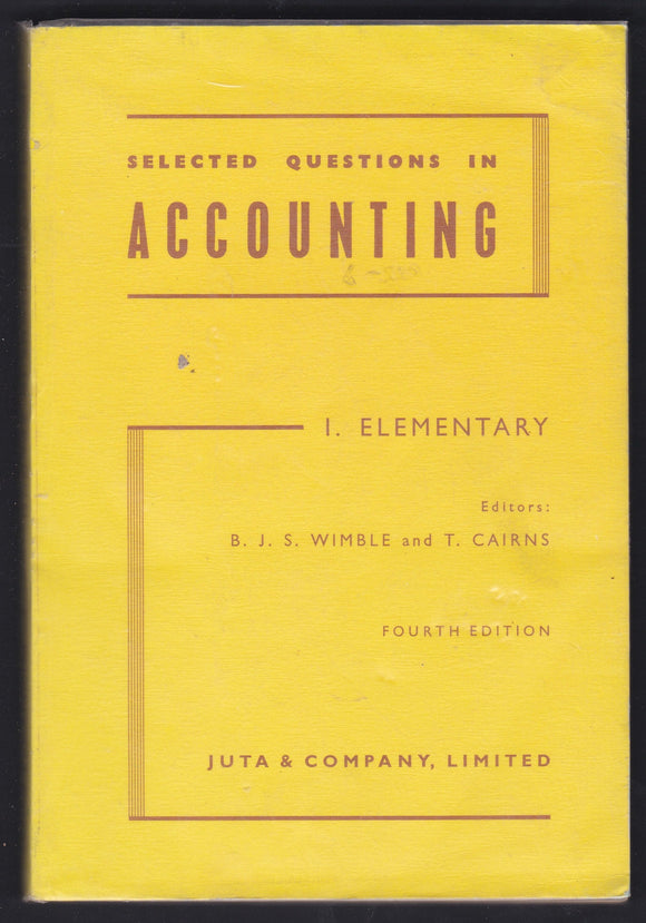 Selected Questions In Accounting