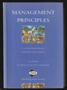 Management Principles A Contemporary Edition For Africa By Pj Smit & Gj De J Cronje