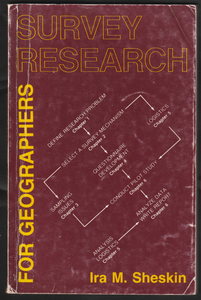 Survey Research For Geographers By Ira M. Sheskin