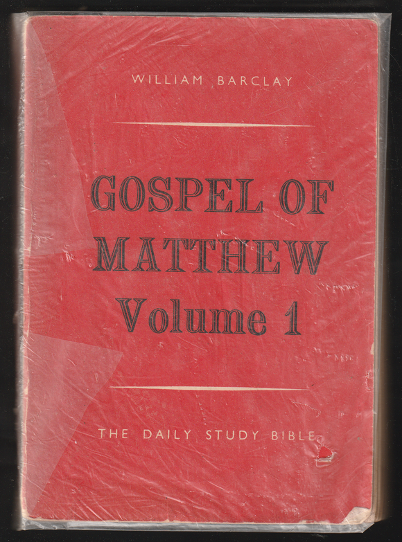 Gospel Of Matthew Volume 1 By William Barclay