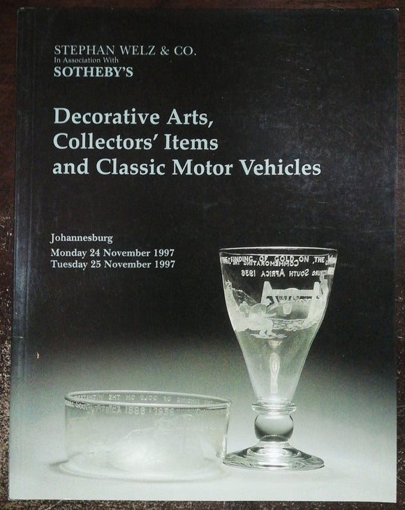 Decorative Arts, Collectors Items And Classic Motor Vehicles November 1997 By Stephan Welz