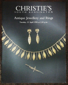 Christie's South Kensington Antique Jewellery And Rings April 1998