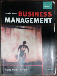 Introduction To Business Management 5th Edition By Cronje Du Toit Motlatla