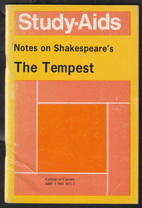 Study-Aids Notes On Shakespeare's The Tempest