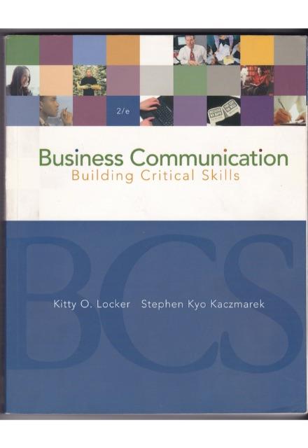 Business Communication Building critical Skills